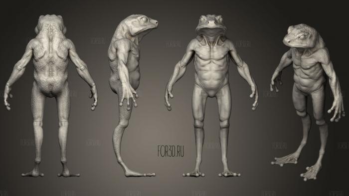 Frog Humanoid stl model for CNC